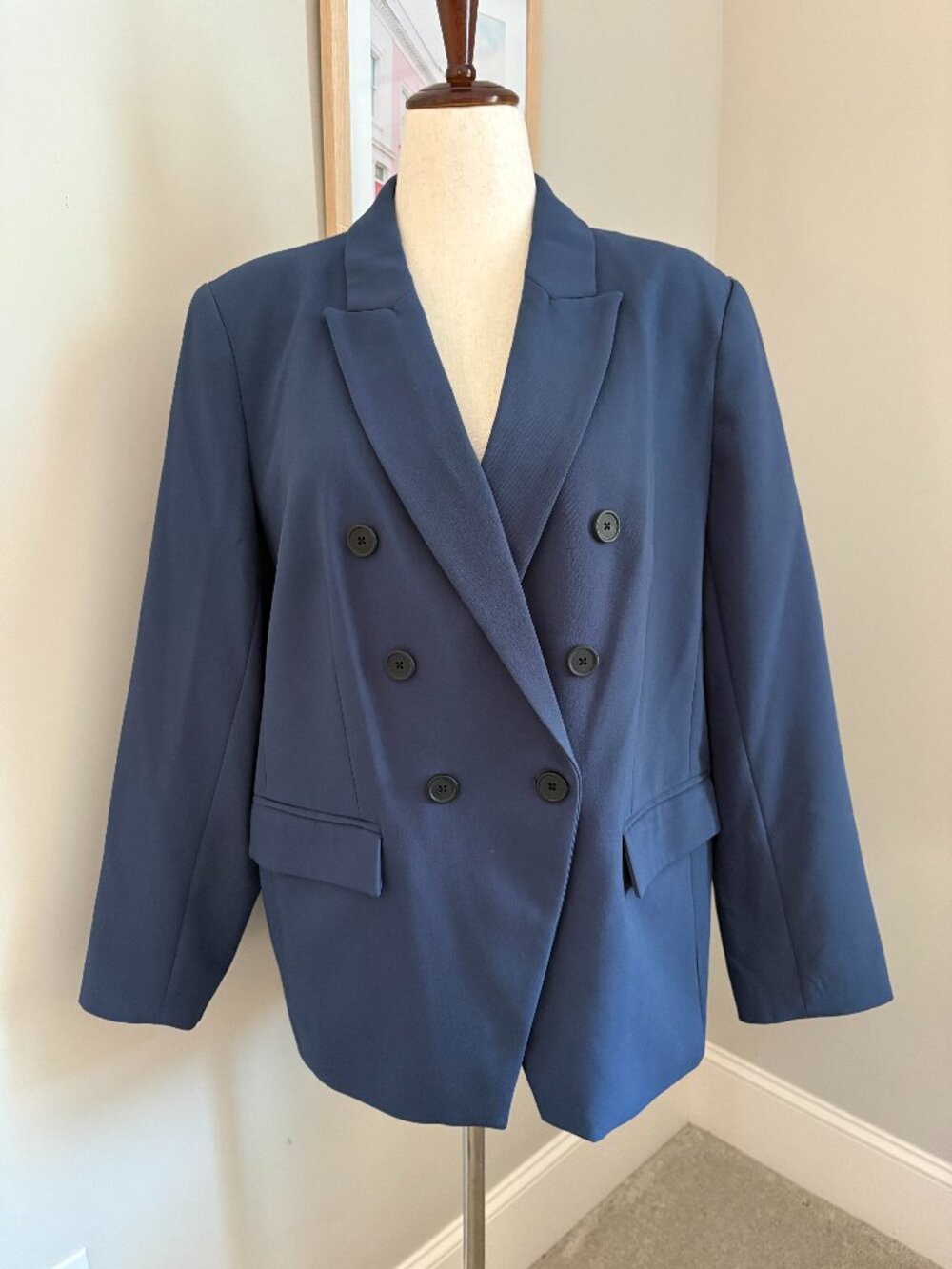 Nine West Blazer Size XXL Blue Work Office Corporate Boardroom